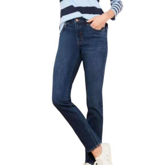 Talbots Jeans Straight Leg Dark Wash Mid Rise Classic Stretch Women’s Size 6 - Picture 1 of 10